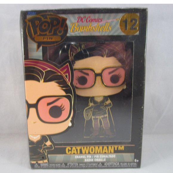 Funko Pop Enamel Pin Comics Bombshell 12 Catwoman New - Picture 1 of 9